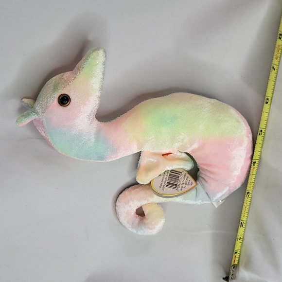 Neon Ty Beanie Baby Sea horse plush vintage 1999 - Picture 5 of 8